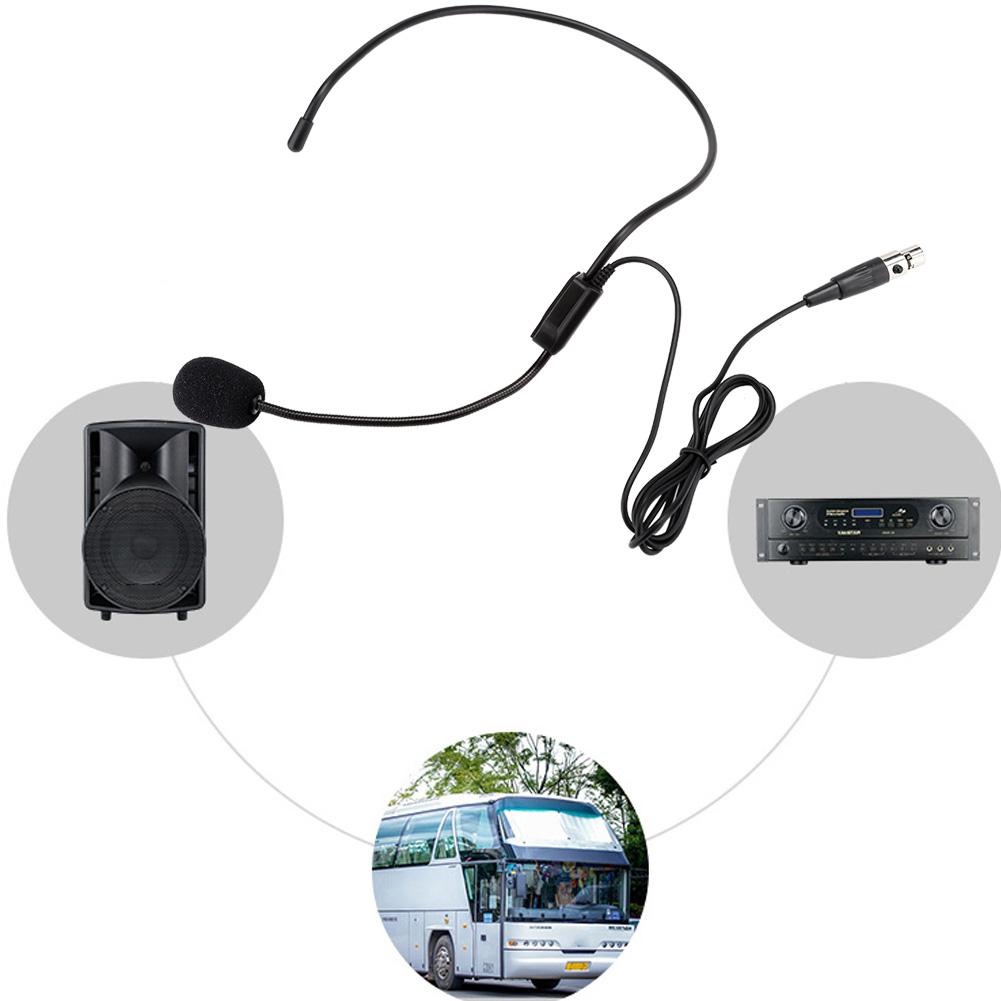 Mini XLR 3 Pins TA3F Plug Professional Wireless Head Wear Mic Headset Microphone