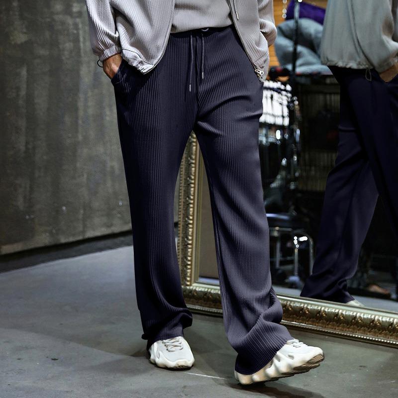 GMXIA Men's Fashion Casual Solid Color Print Pants & Capris