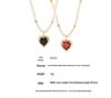 Hepburn-Style Heart Zircon Pendant Necklace: Gold-Plated Titanium, Imitation Pearl Design