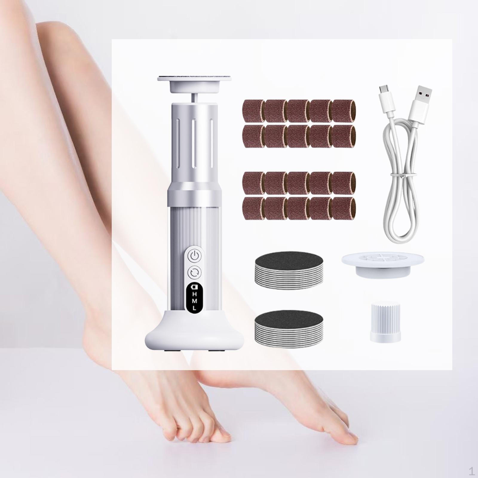 

Electric Callus Remover Pedicure Feet Care Tool Foot Scrubber with Replacement Head for Stubborn