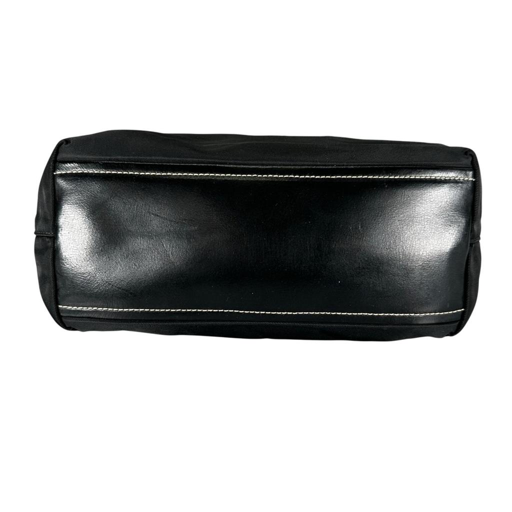 PRADA Triangular logo Tote Bag black Women used