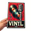 Vintage Microphone Tin Sign Music Retro Wall Decor Rustic Bar Metal Art Gift