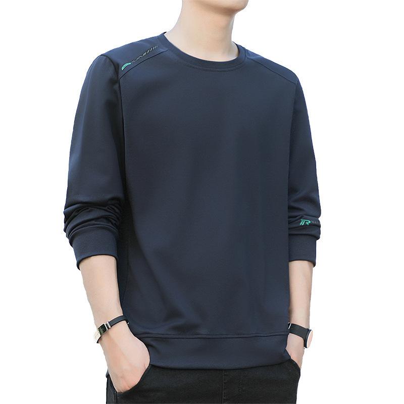 2024 Men's Oversized Round Neck Sweatshirt - Long Sleeve Pullover for Spring and Autumn