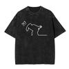 Washed Vintage Osvaldo Cavandoli La Linea Funny Graphic Tshirts Men Women Clothing Anime Oversized Short Sleeve Tops T Shirts