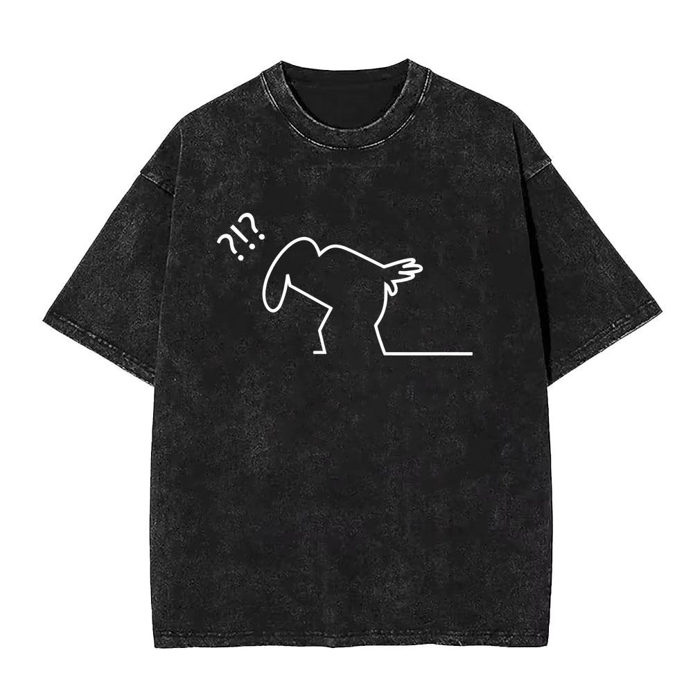 Washed Vintage Osvaldo Cavandoli La Linea Funny Graphic Tshirts Men Women Clothing Anime Oversized Short Sleeve Tops T Shirts