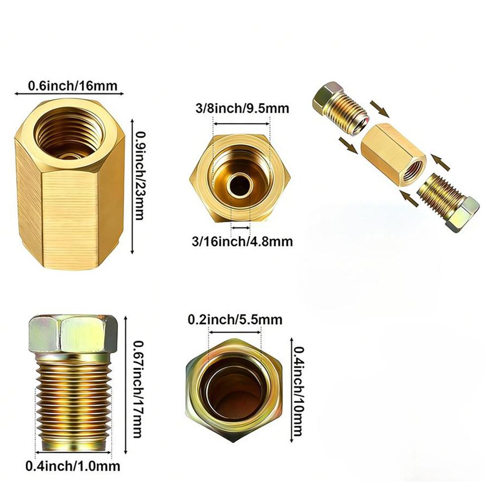 Sale Newest High Quality 3/16 Inch Brake Hose Fitting Kit For 3/16 Inch SAE Flared Brake Hoses Replacement Car Accessories
