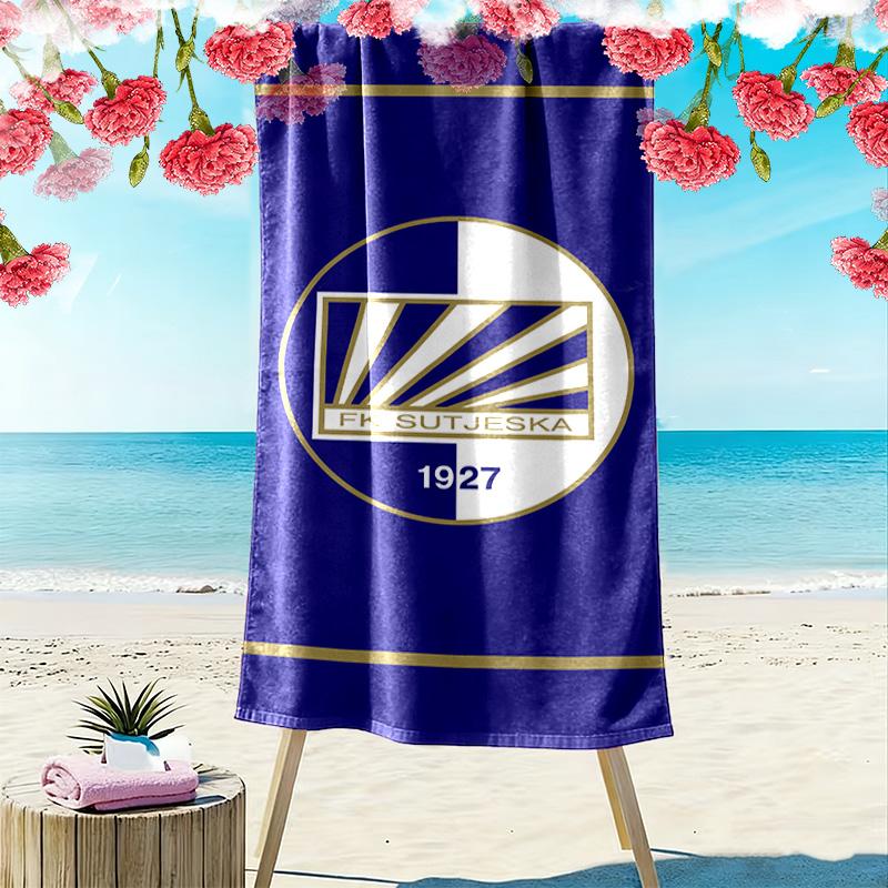 Sutjeska Niksic 2D Flat Print Beach Towel, Large Soft Quick Dry Towel for Beach Camping Swimming