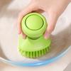 Self Dispensing Dish Brush Round Bristle Head Dishwashing Brush  Kitchen Sink