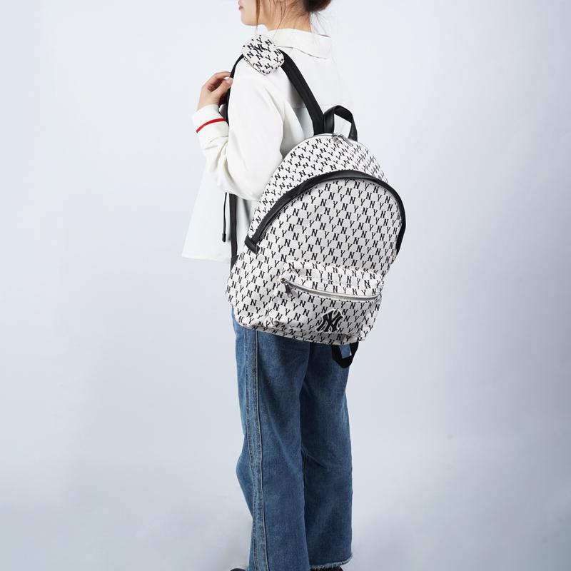 New MLB New York Yankees Polyester Combo Bag Backpack Regular Unisex Black White 3ABKM102N-50CRD