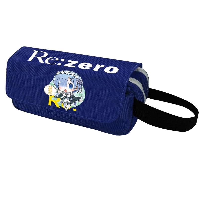 Anime Pencil Case Large Capacity Double Zipper Canvas Organizer Students