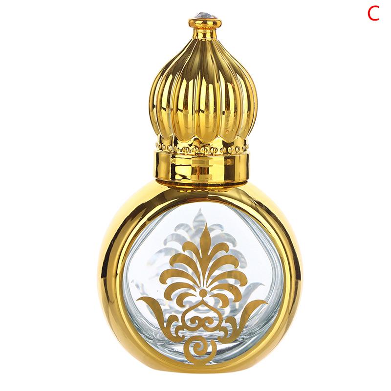 10Ml Portable Essential Oil Roller Bottle Gold Crown Shape Perfume Bottles
