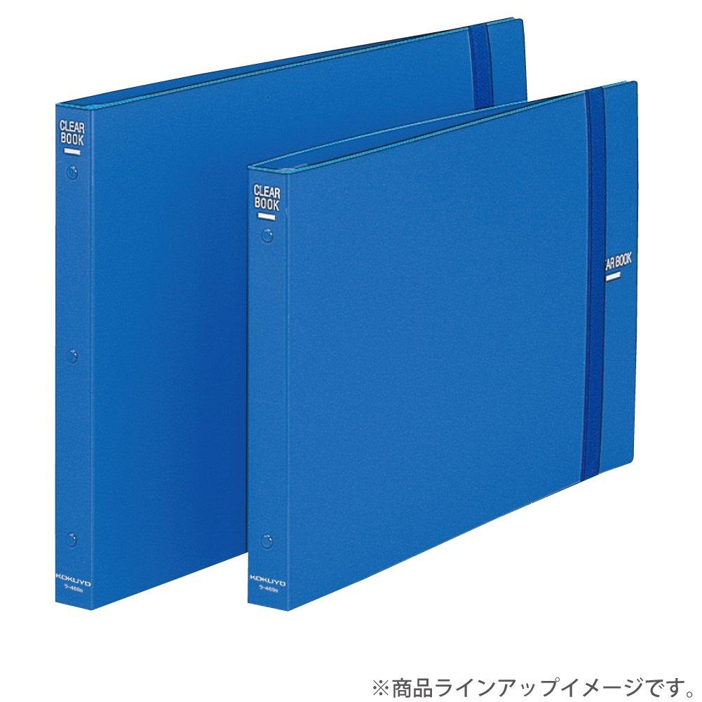 Kokuyo Clear File, Refillable, A3 Landscape, 30 Holes, Blue, La-468B
