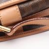 Used CELINE Macadam Shoulder Bag PVC Coated Canvas Leather Brown Used Women