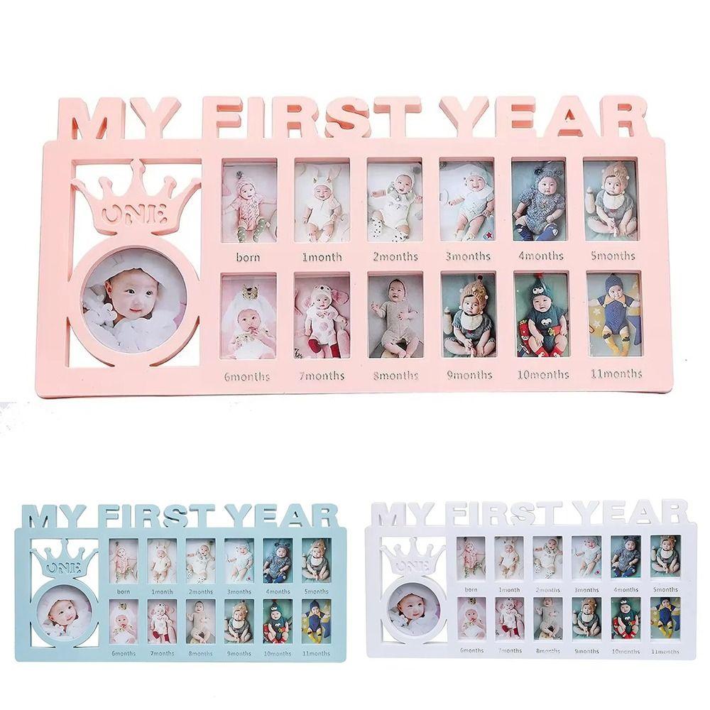PP Newborn Photo Frame 0-12 Months Pictures Commemorative Album Cute Baby Keepsake Frame