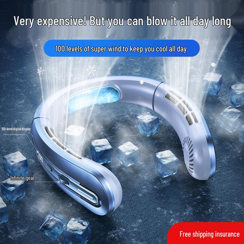 Ultra-Quiet Neck Hanging Fan with Long Battery Life and USB Charging (2026 Model)