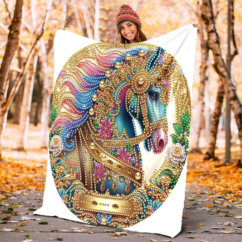 1PC Unicorn Blanket, Al Season Lightweigh Poster Blanket Home Office Outdoor Nap Multifunc Poster Blanketional Blanket