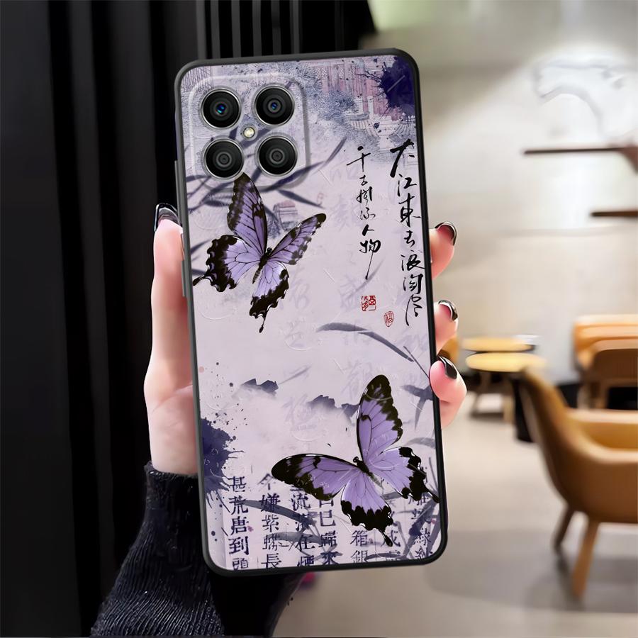 Retro Butterfly Funda Phone Cover Case for Honor 70 Magic5Lite X7 X6 90 200 400 Lite 8X X9a X5b X8