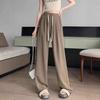 Petite Women's High-Waisted Drapey Drawstring Wide-Leg Summer Pants – 145