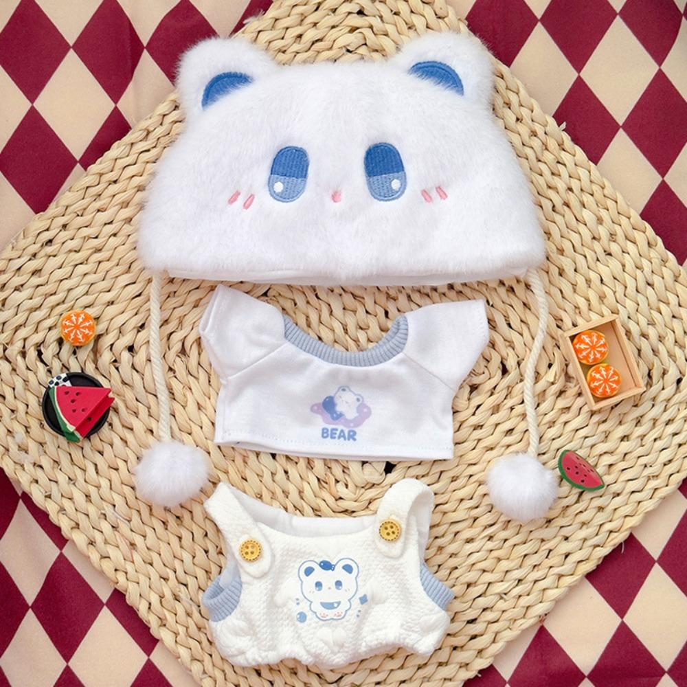Yellow Duck 20cm Cotton Doll Clothes Strap Pants Doll Dress Up Set  Doll Accessories