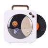 Retro Bluetooth Speaker with RGB Light Auto Rotating Record Stereo Vintage Wireless Speaker Supports Memory Card U Disk