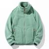 Unisex Fleece Jacket Double-Sided Wearable Warm Outdoor Pullover Hiking Running Cycling Winter
