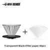 MHW-3BOMBER Glass Coffee Dripper Reusable Cone Pour Over Coffee Dripper with Filter Paper Professional Home Baristas Accessories