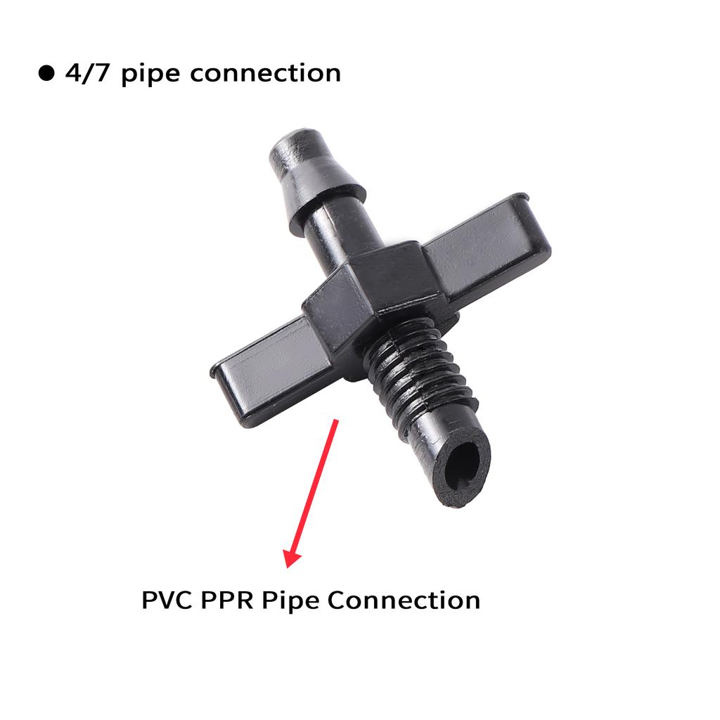 30Pcs 6mm Male Thread Single Barbed 4/7mm PVC Hose Connector for Drip Irrigation Watering Fitting Garden Tools Accessories