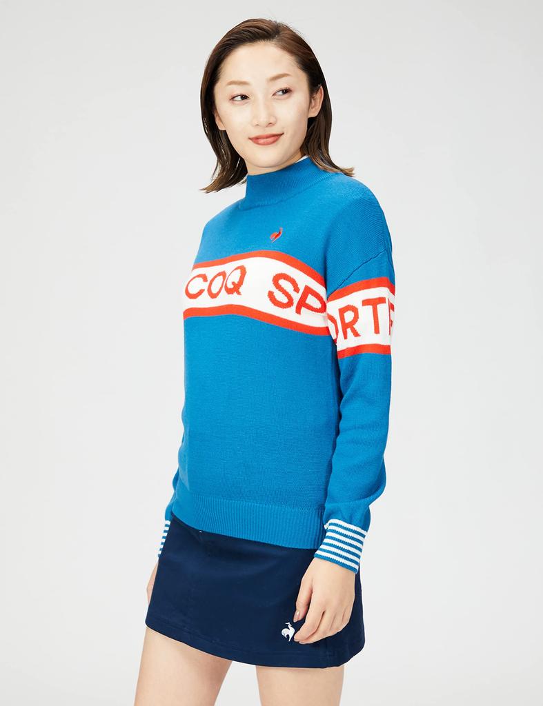 Le Coq Sportif Golf 2022 Washable Golf BL00 Japanese Size S Fall/Winter Model Sweater, Cute, Women's, (Blue),