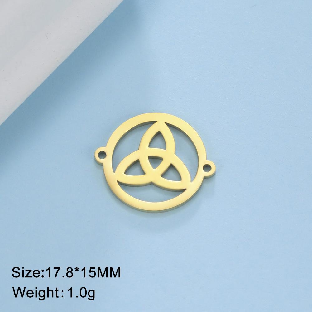 Teamer 5pcs Witch Knot Charm Vintage Knot Amulet Stainless Steel Charms for Bracelet Jewelry Making Accessories Wholesale