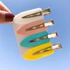 4PCS/Set Women Girls Candy Colors Flat No Indentation Hairpins Sweet Hair Clips Barrettes Headband Hair Accessories