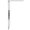Vidaxl Ścianka Prysznicowa, Czarna, 100X195 Cm, Przejrzyste Szkło Esg