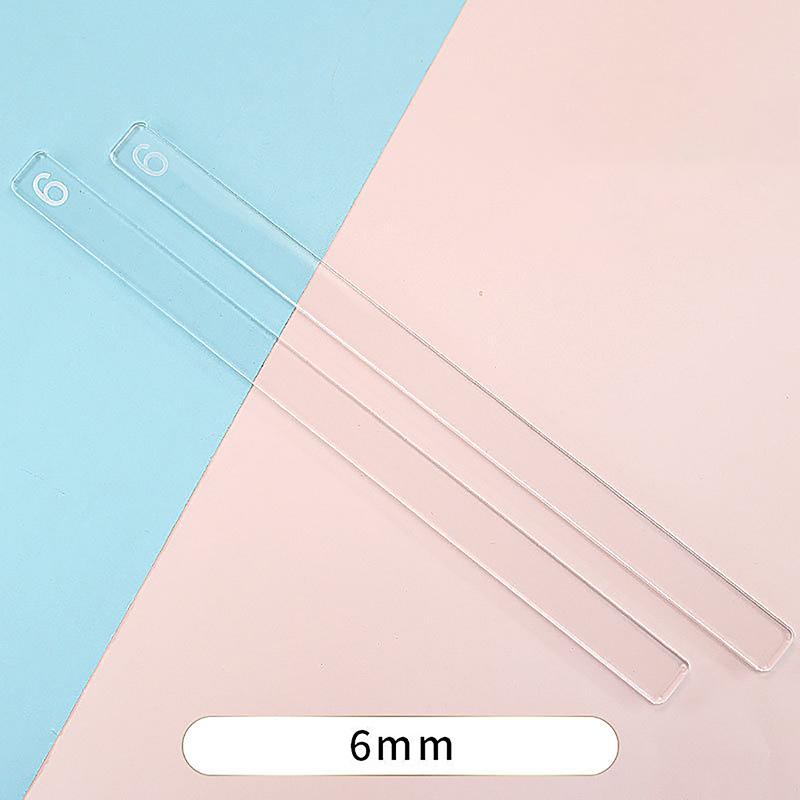 2Pcs Acrylic Cookie Balance Ruler Biscuit Fondant Cake Rolling Tool Icing Biscuits Thickness Ruler Smoother Pastry Baking Gadget
