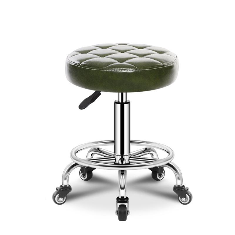 Hairdressing Rotating Salon Stool - Large Barber & Beauty Chair with Rollers