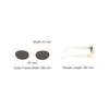 Celine Logo Mirrored Leg Acetate Oval Sunglasses Unisex sunglasses White CL40194U25A25A