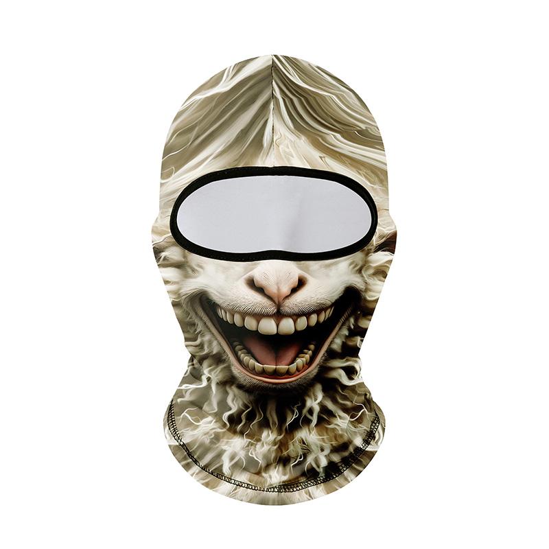 Balaclava Estampada de Animal Gato Cachorro Gorila Máscara Facial Unissex Adulto Esportes e Festa Fantasia Capuz para Cosplay ao Ar Livre