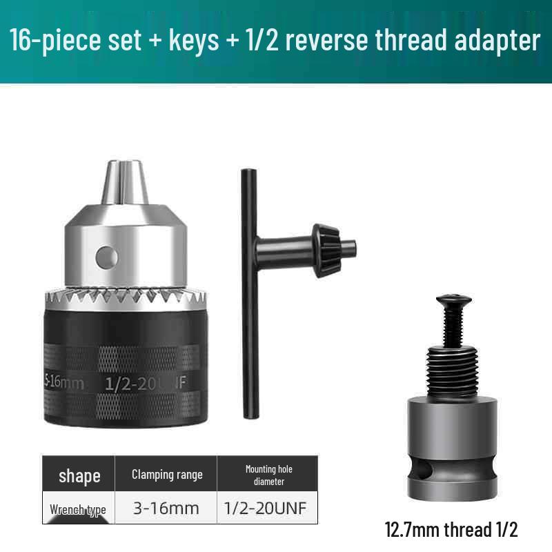 Electric Wrench Screwdriver Drill Bit Holder with Hex Socket & Telescopic Spring Sleeve Adapter, 1/2" Drive.