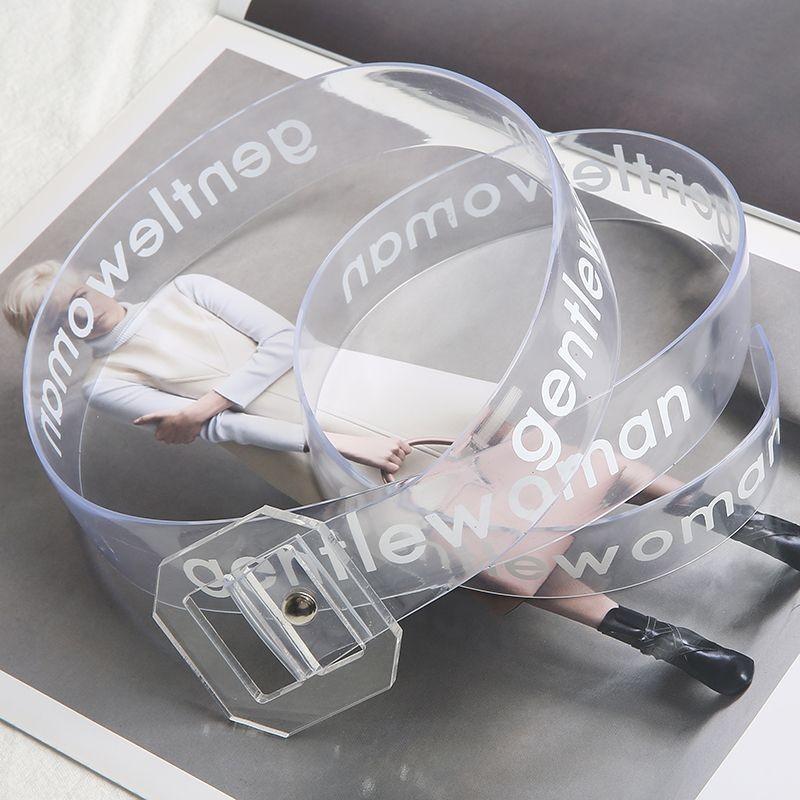 

Pvc Stylish Transparent Jelly Waist Belt For Women Ideal For Korean Fashion Trends White