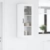 Wall Mounted Glass Cabinet LUCCA High Gloss White 40 x 31 x 100 cm