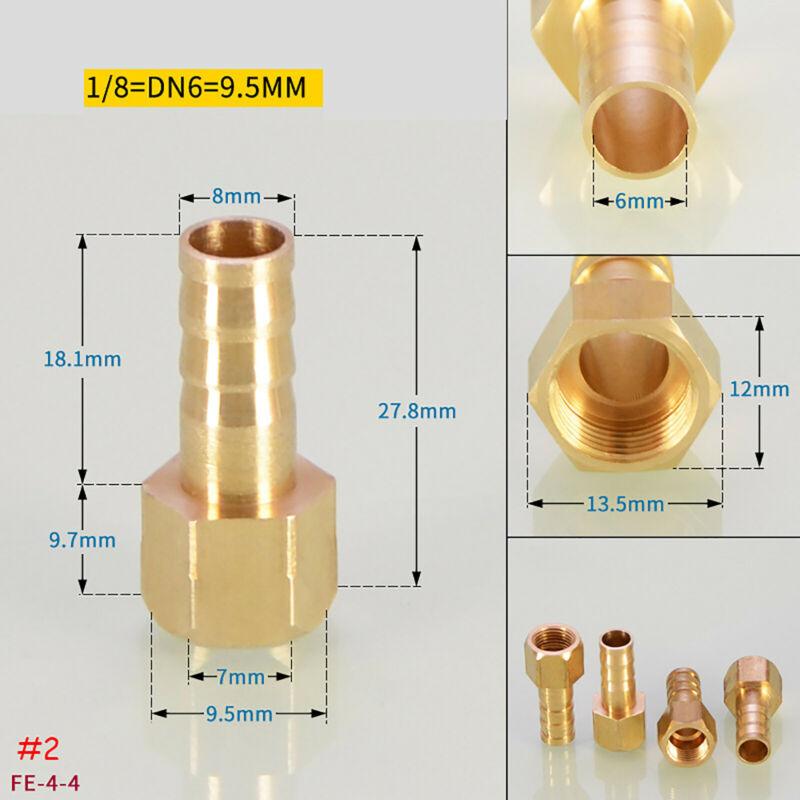 Raccordo A Gomito 90° In Ottone Per Tubo Flessibile - Filetto Femmina BSP 1/2 E Spinotto Da 12 Mm Per Aria, Acqua, Olio - 3