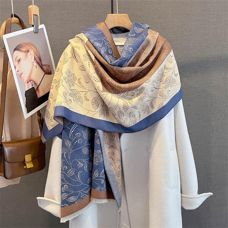 New Luxury Design Winter Cashmere Jacquard Scarves High Quality Women Thicken Wrap Shawl Ladies Pashmina Scarf Poncho Stole