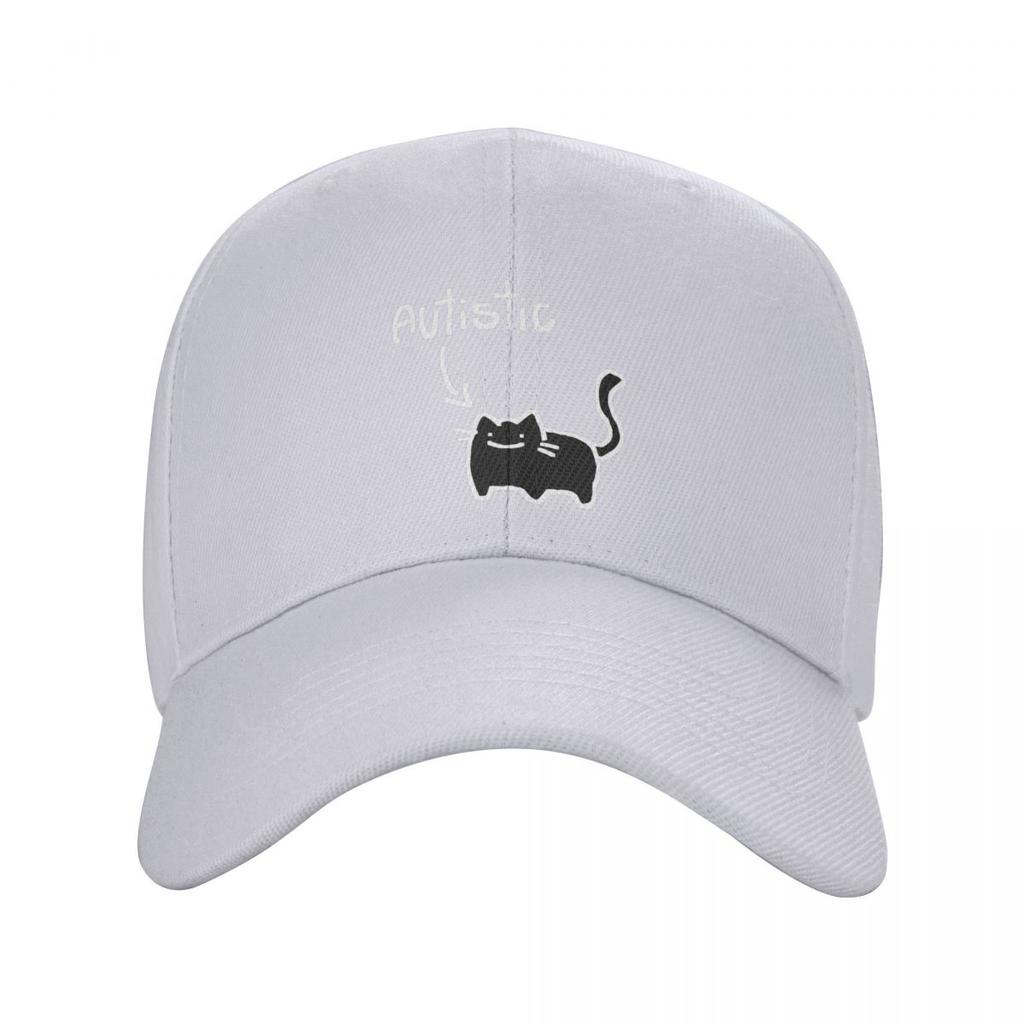 Autistische Katze Tier Autismus und ADHS Bewusstsein Baseballkappen Mode Herren Damen Hüte Outdoor Kappe Sport Baseballmütze Kappe