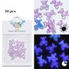 10Pcs Nail Decorations Vibrant Color Creative Shape Stunning Visual Effect Non-Fading Luminous 3D Bear Manicure Ornaments for Nail Salon