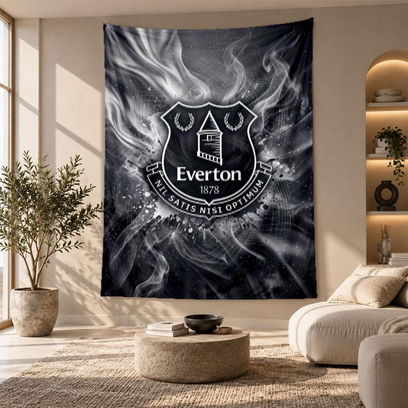 Tapeçaria Decorativa, Arte de Parede Impressa do Everton Football, Pendurado de Parede Leve Para Fundo de Quarto