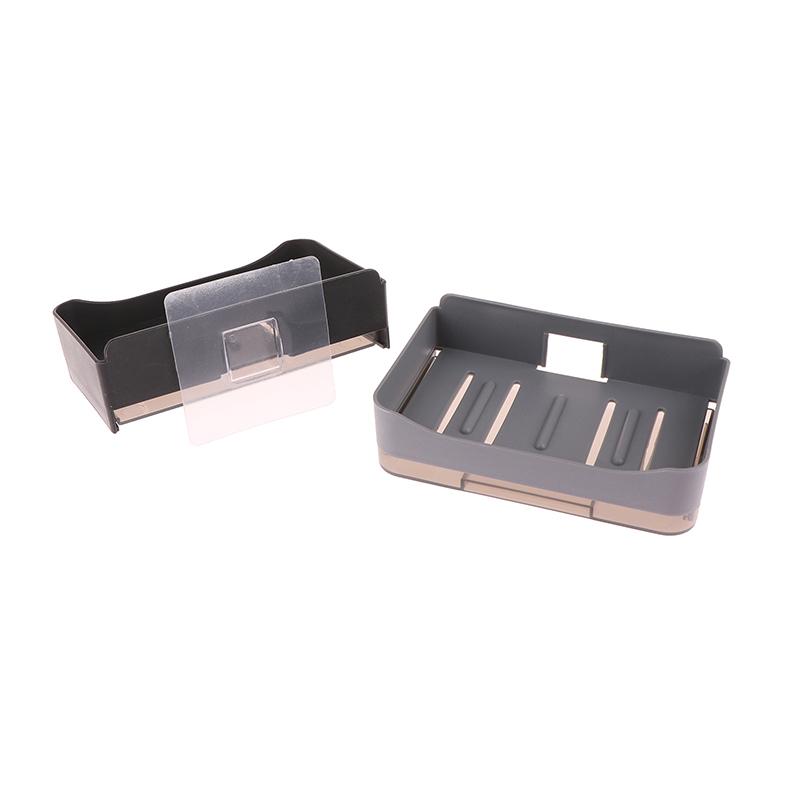 Delmeden Plastik Sabunluk Banyo Sabunluğu Drenajlı Duvara Monte Sabunluk Düzenleyici Banyo Aksesuarları