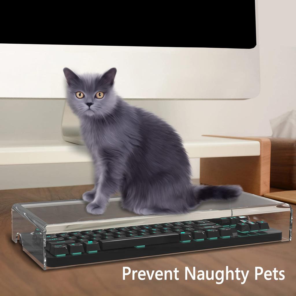 Geekria Keyboard Cover Case Compatible with Logitech G PRO/G913 TKL Tenkeyless Wireless Mechanical Gaming Keyboard, Clear Acrylic Protective Cover