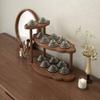 Wooden 3-Tier Desktop Organizer Cosmetics Skincare Toiletries Nordic Style Assembly Shelf