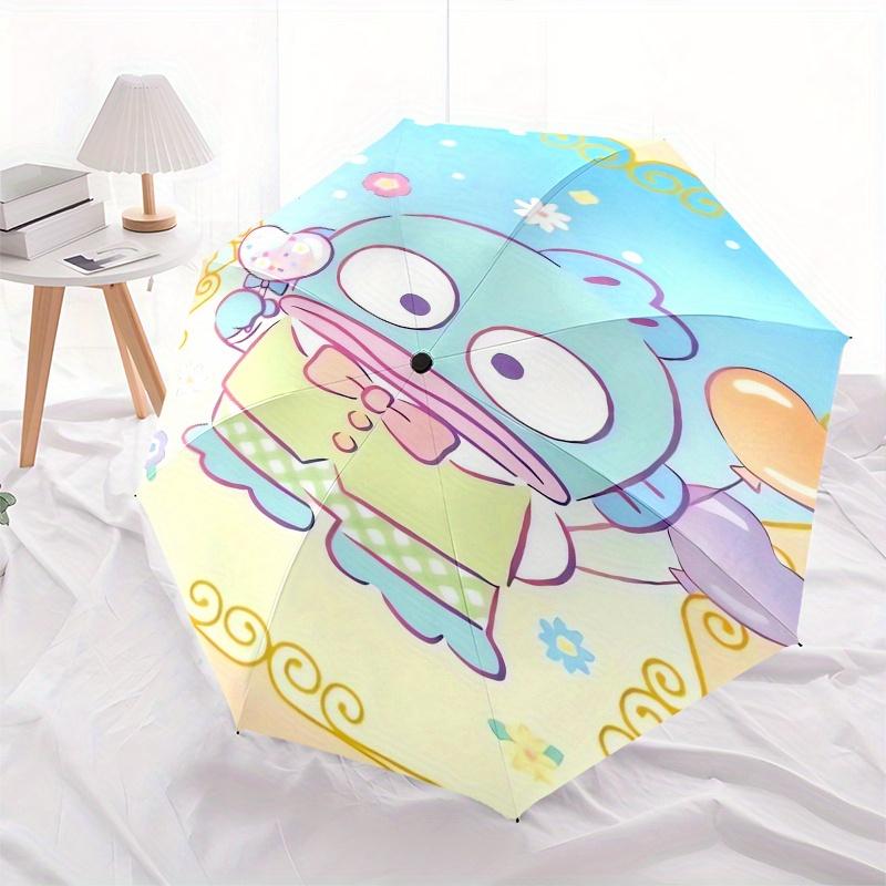 HangYodon Automatic Folding Umbrella-Simple 8-Rib Design, Bright Cartoon Pattern, Durable Iron Frame, Suitable For Travel, Outdoor, Beach-Cu