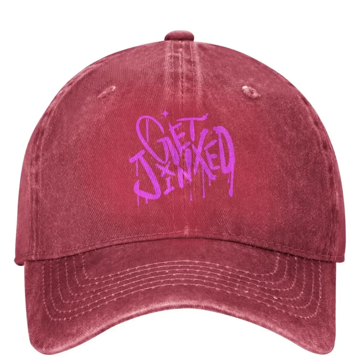 Arcane Jinx Get Jinxed Washed Baseball Cap Street Style Hip Hop Hats Summer Women Unisex Outdoor Sun Sunscreen Baseball Caps One Size