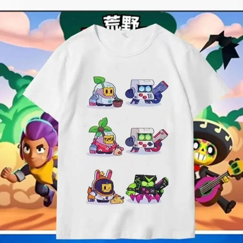 New Summer Short Sleeve Funny Game Print Children Teen T Shirt Leon Spike Kid Clothes Cosplay Costume Casual Baby Tee Top