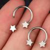 Edelstahl Stern Herz Septum Piercing Nasenring Knorpel Hufeisen Ohrring Für Frauen Männer Körperschmuck Punk Accessoires